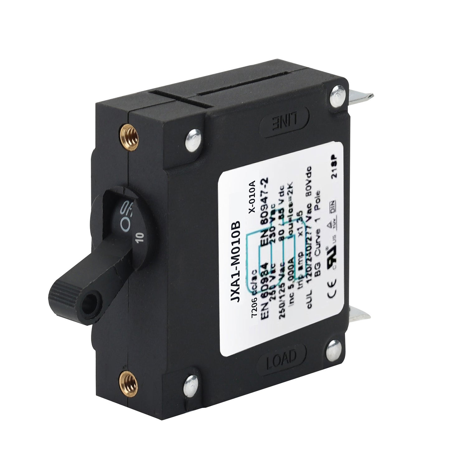 GLOSO J Type Hydraulic Magnetic Single Pole Circuit Breaker AC/DC Manual Reset Toggle Switch J1P