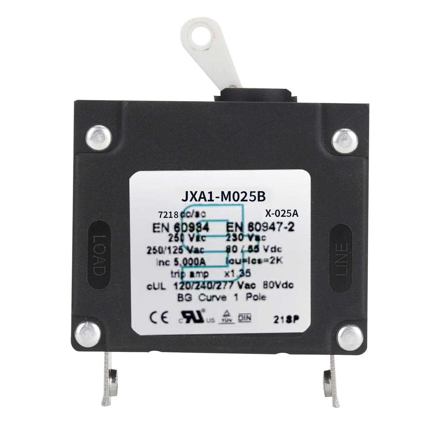 GLOSO J Type Hydraulic Magnetic Single Pole Circuit Breaker AC/DC Manual Reset Toggle Switch J1P