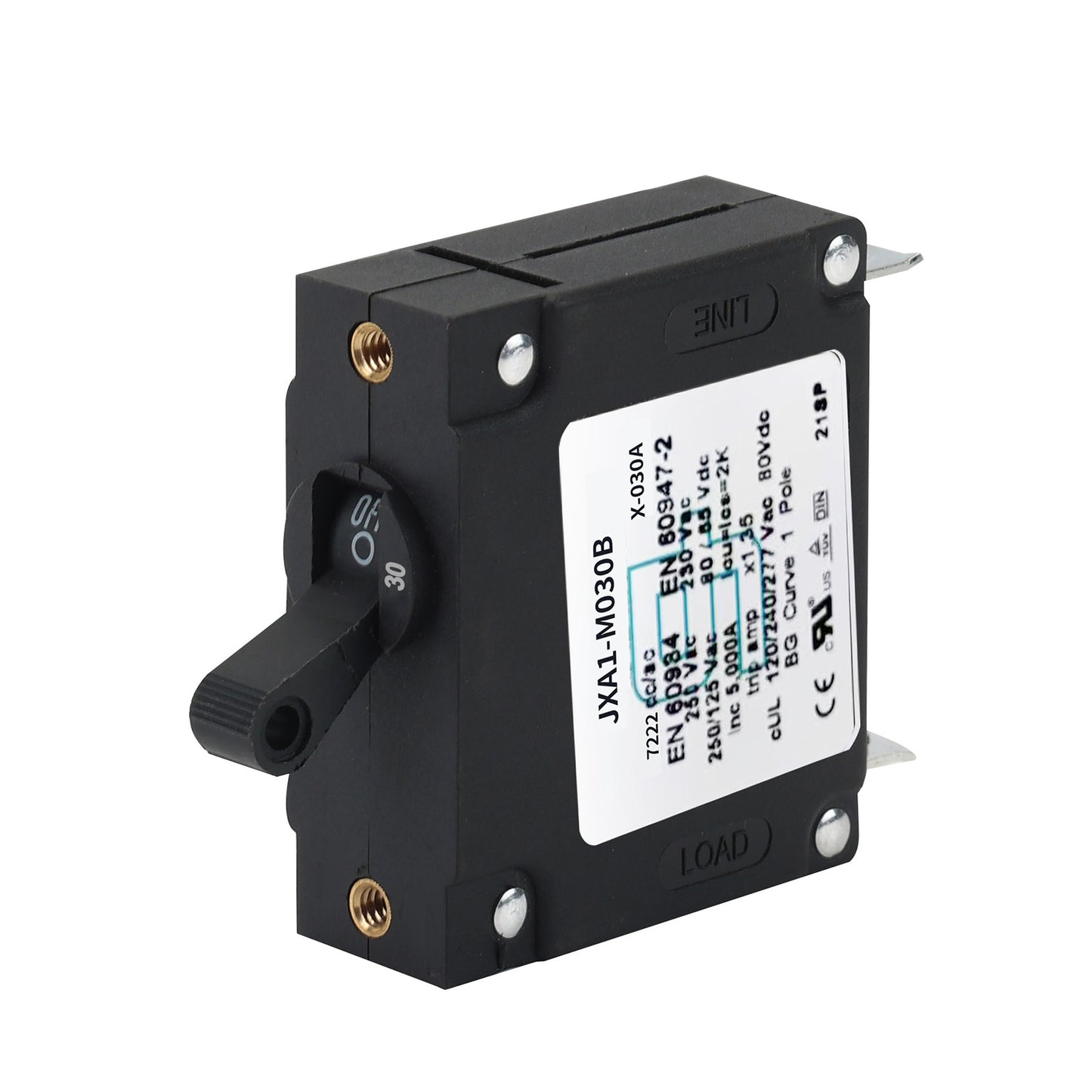 GLOSO J Type Hydraulic Magnetic Single Pole Circuit Breaker AC/DC Manual Reset Toggle Switch J1P