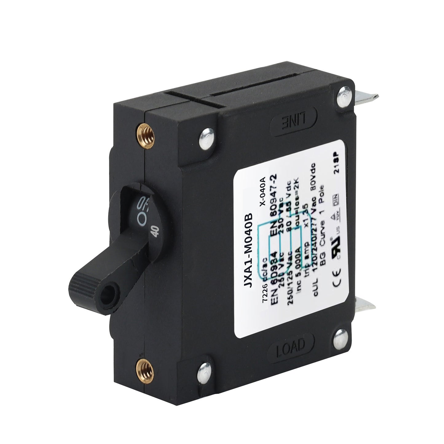 GLOSO J Type Hydraulic Magnetic Single Pole Circuit Breaker AC/DC Manual Reset Toggle Switch J1P