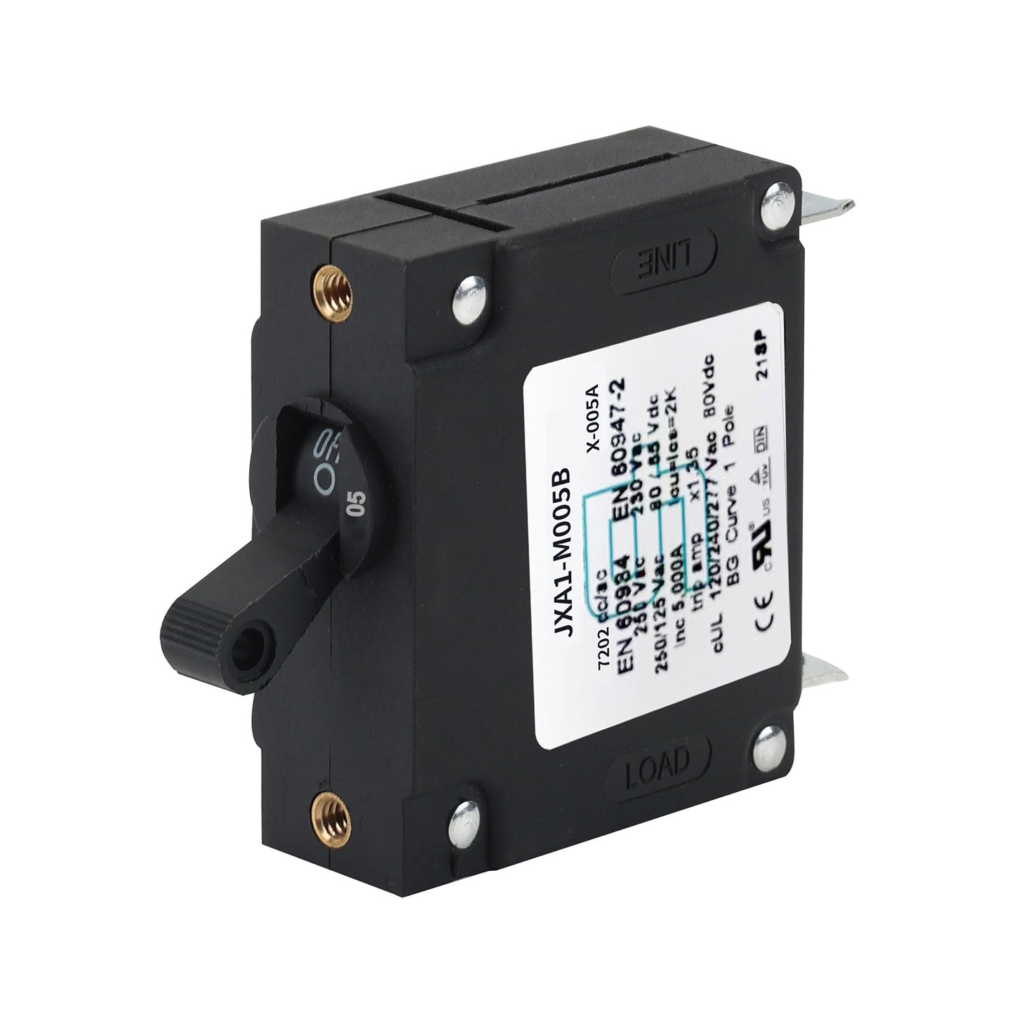 GLOSO J Type Hydraulic Magnetic Single Pole Circuit Breaker AC/DC Manual Reset Toggle Switch J1P