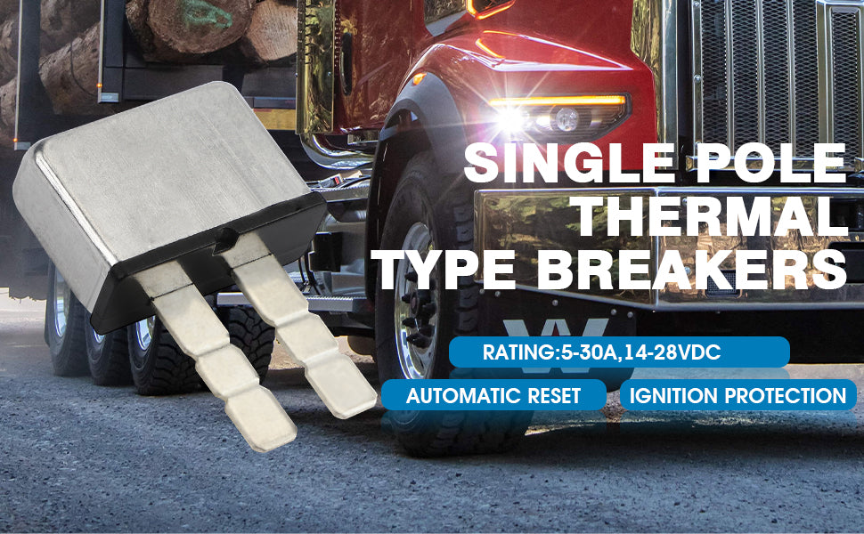 GLOSO E311 UCB Automotive Circuit Breaker, Type 1, Snap Off 3 Sections ATC Balde Terminal - MoTeC USA only