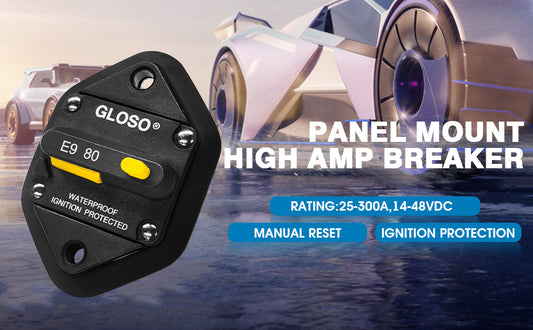 GLOSO E96 T3 Panel Mount Waterproof IP67 with Gasket Circuit Breaker (25A-300A)