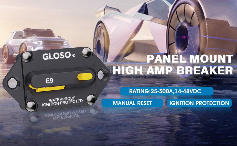 GLOSO E9F Circuit Breaker 90° Panel Mount