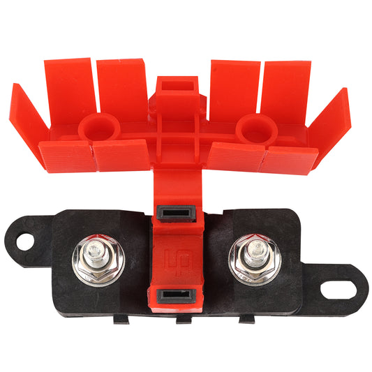 GLOSO DMM Mega Fuse Holder Bolt-Down AMG Fuse Holder with Cover M8 Stud  (Fuse not included)
