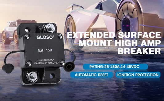 GLOSO E97 T1 Surface Mount Waterproof IP67 Hi-Amp Circuit Breaker (25A-150A)