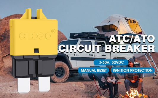 GLOSO E39 Manual (T3) Reset Low Profile ATC/ATO Circuit Breaker (3A-30A)
