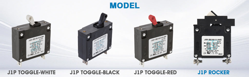 GLOSO J Type Hydraulic Magnetic Single Pole Circuit Breaker AC/DC Manual Reset Flat Rocker J1P