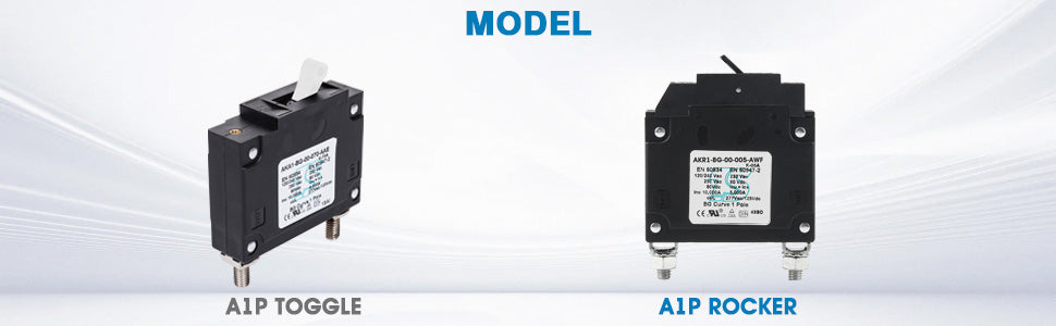 GLOSO A Type Hydraulic Magnetic Single Pole Circuit Breaker AC/DC Manual Reset Flat Rocker A1P