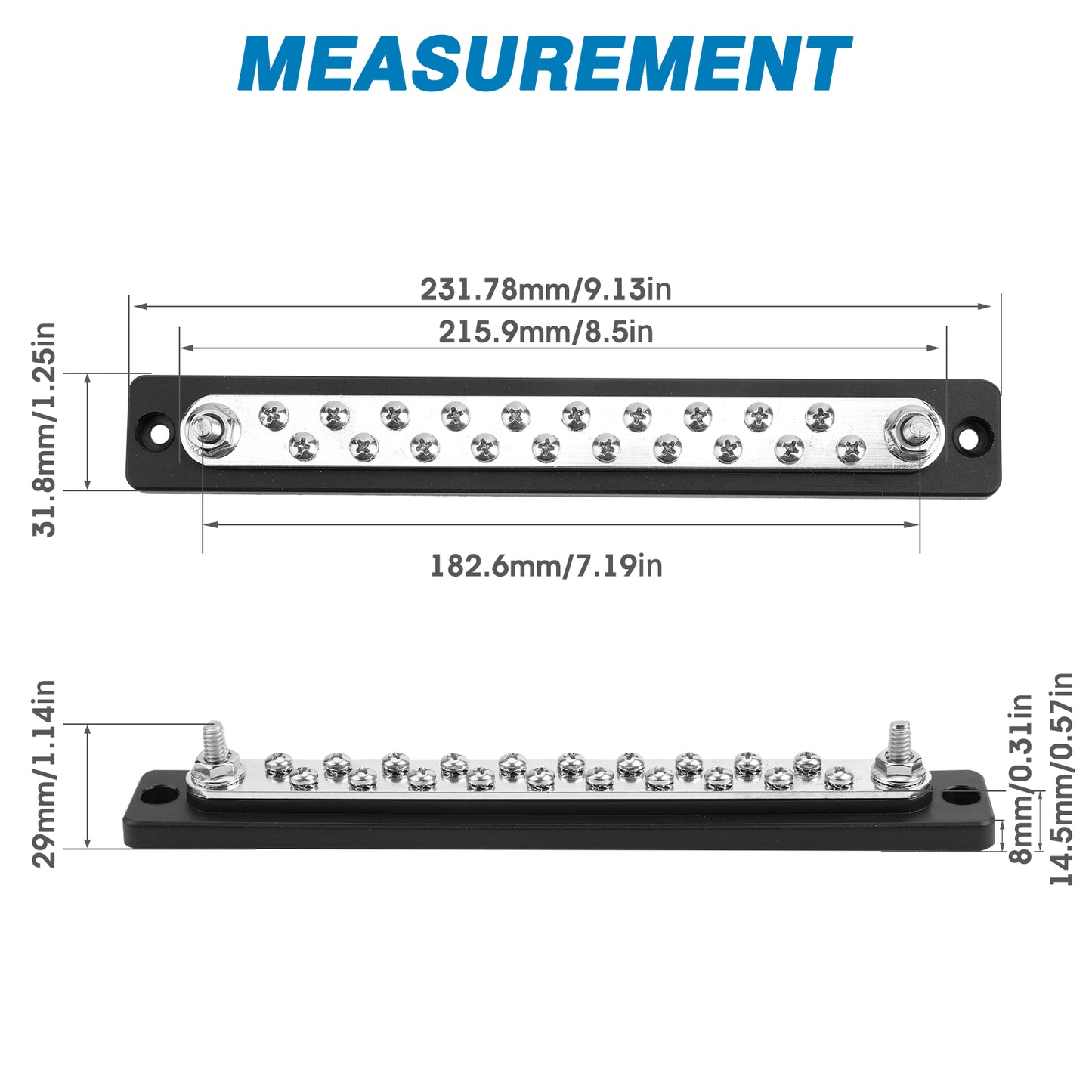 GLOSO Common Busbar Power Distribution Block Marine Grade BusBar