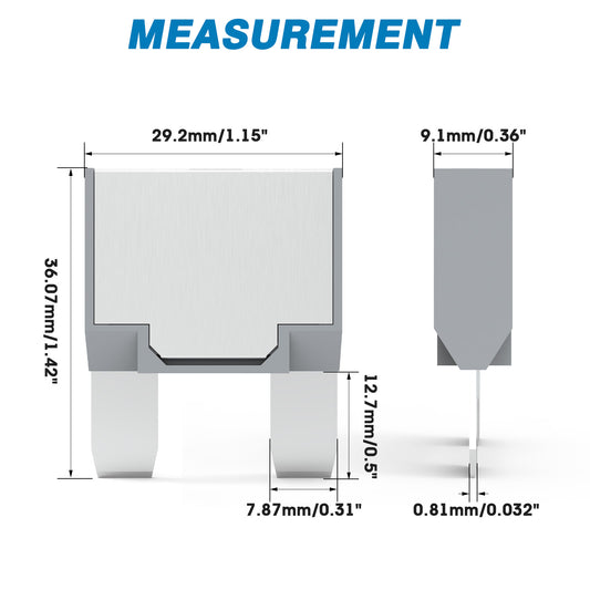 GLOSO E81 Maxi Blade Circuit Breakers Fuse, T1 Auto Reset (10A-60A)