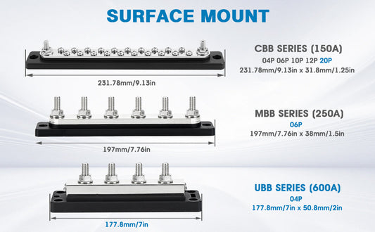 GLOSO Common Busbar Power Distribution Block Marine Grade BusBar