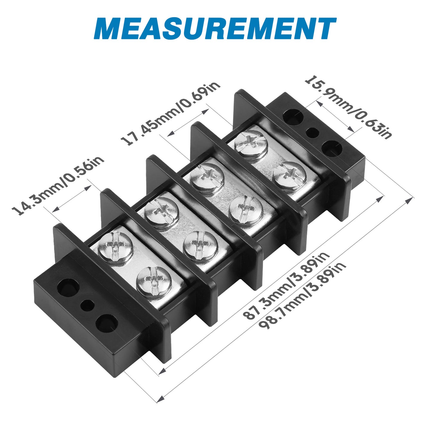 GLOSO Marine Grade Double Row Stainless Terminal Block