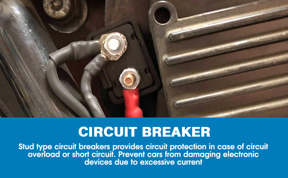 GLOSO E512 Stud Type Auto (T1) Reset Circuit Breakers Crosswise Bracket (5A-50A)