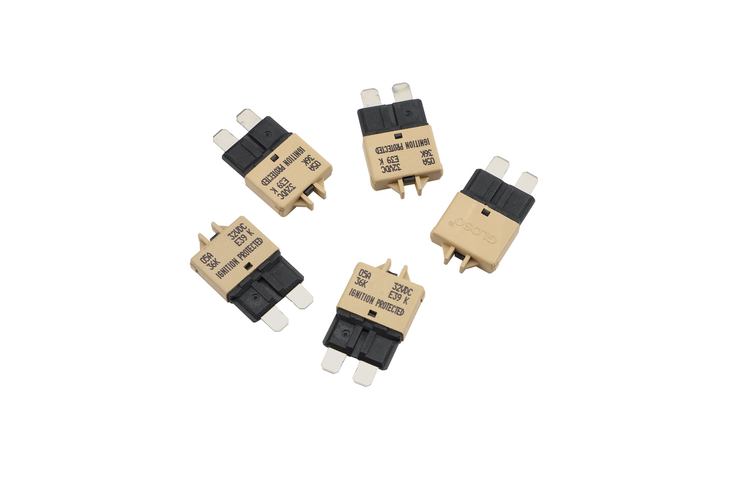 GLOSO E39 Manual (T3) Reset Low Profile ATC/ATO Circuit Breaker (3A-30A)