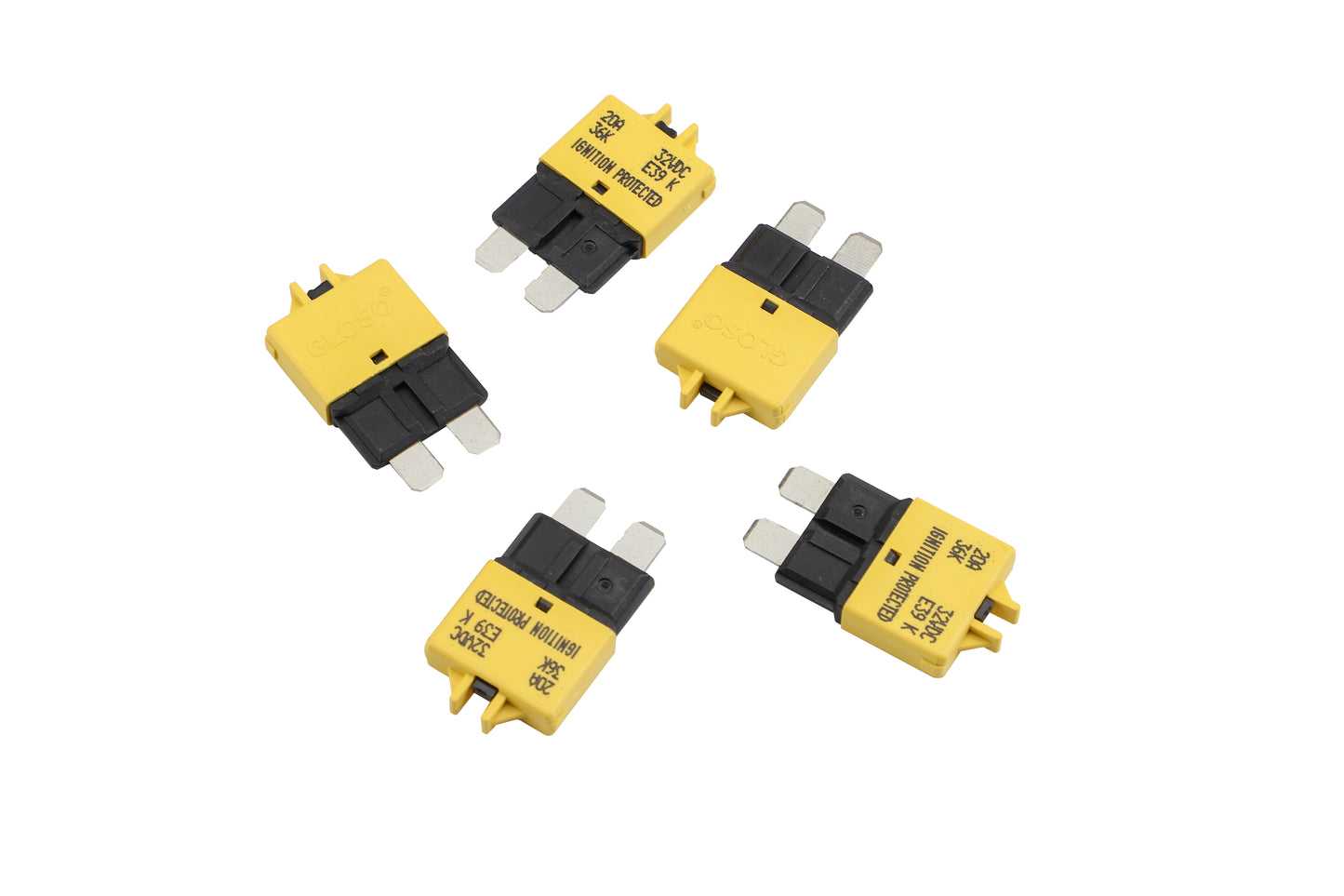 GLOSO E39 Manual (T3) Reset Low Profile ATC/ATO Circuit Breaker (3A-30A)
