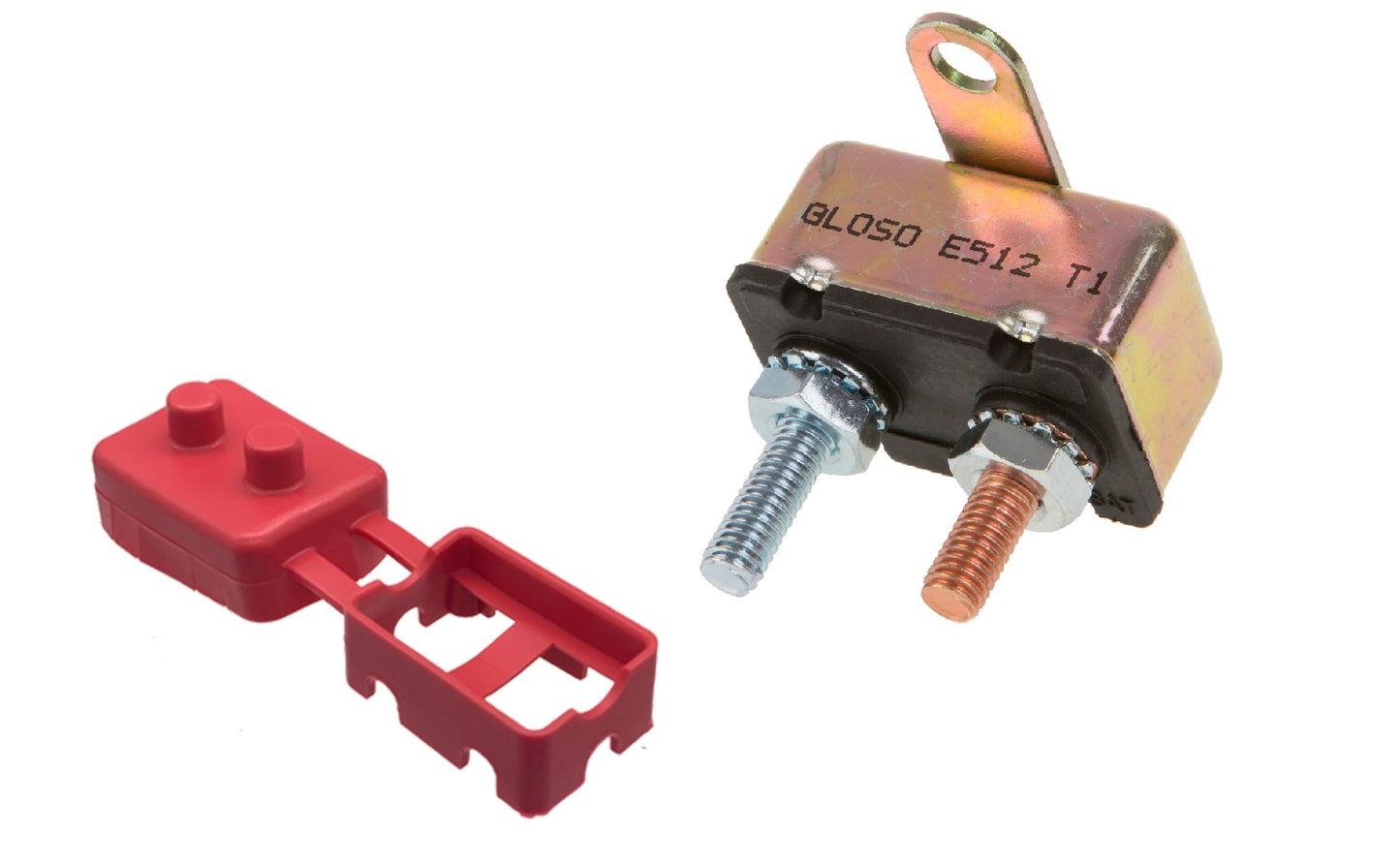 GLOSO E512 Stud Type Auto (T1) Reset Circuit Breakers Crosswise Bracket 5 Pack (5A-50A)