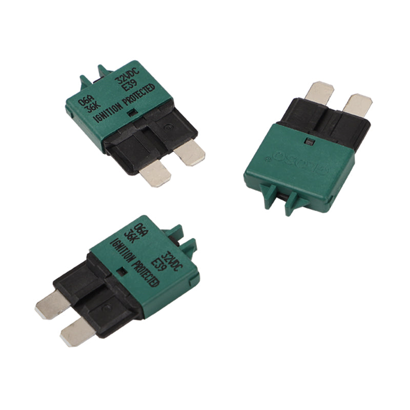 GLOSO E39 Manual (T3) Reset Circuit Breaker Fuse Low Profile ATC/ATO 3 Pack (3A-30A)