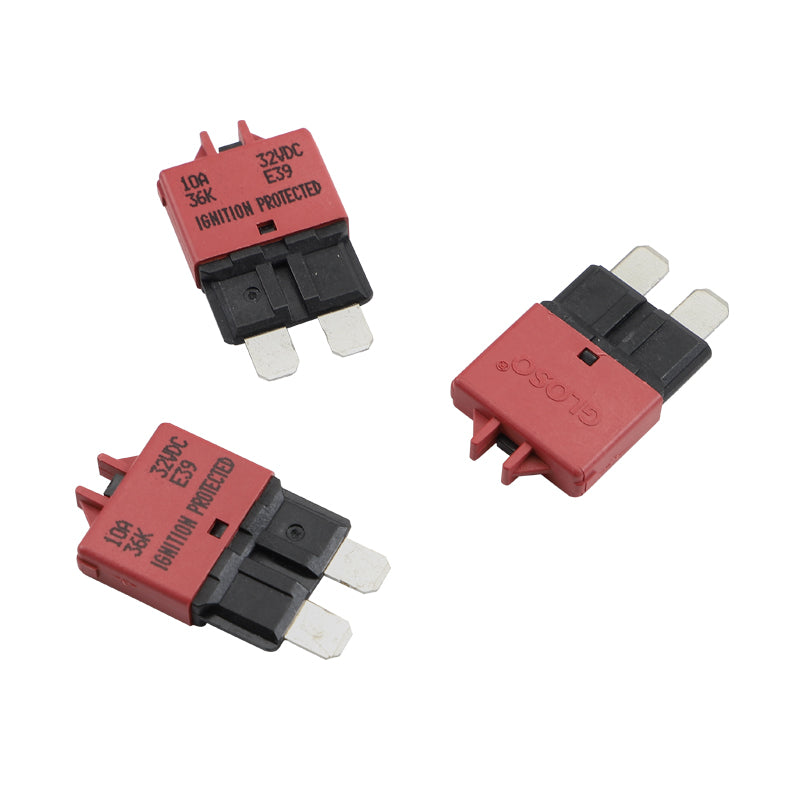 GLOSO E39 Manual (T3) Reset Circuit Breaker Fuse Low Profile ATC/ATO 3 Pack (3A-30A)
