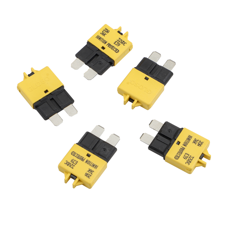 GLOSO E39 Manual (T3) Reset Low Profile ATC/ATO Circuit Breakers Fuse 5 Pack (3A-30A)