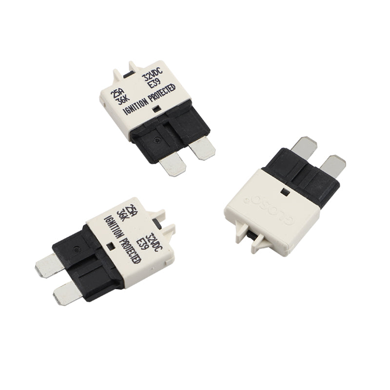 GLOSO E39 Manual (T3) Reset Circuit Breaker Fuse Low Profile ATC/ATO 3 Pack (3A-30A)