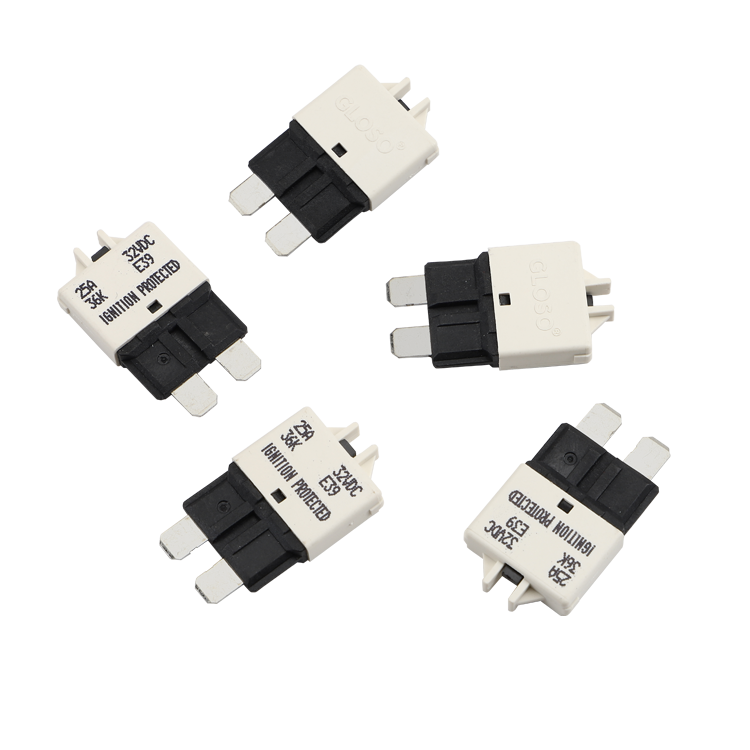 GLOSO E39 Manual (T3) Reset Low Profile ATC/ATO Circuit Breakers Fuse 5 Pack (3A-30A)