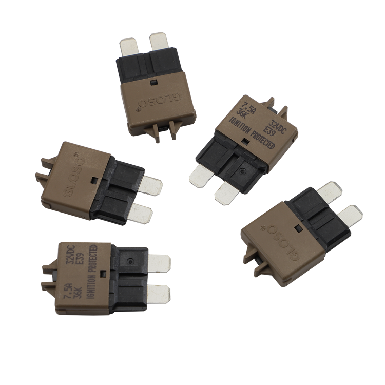 GLOSO E39 Manual (T3) Reset Low Profile ATC/ATO Circuit Breakers Fuse 5 Pack (3A-30A)