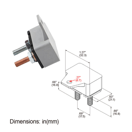 GLOSO E510 Auto (T1) Reset Circuit Breakers with Cover 1 Pack (5A-50A)