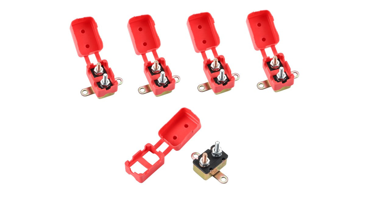 GLOSO E512 Stud Type Auto (T1) Reset Circuit Breakers Crosswise Bracket 5 Pack (5A-50A)