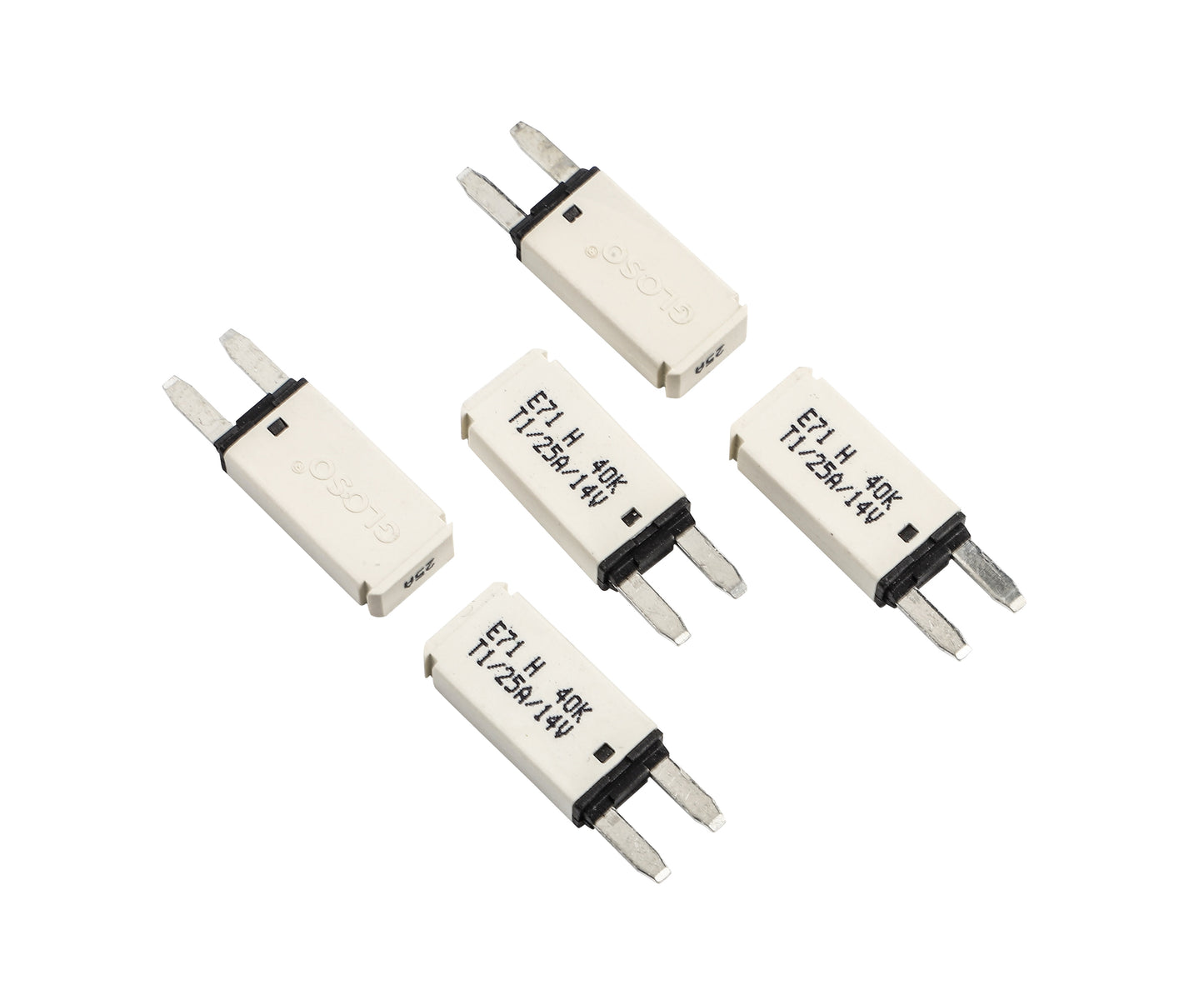 GLOSO E71 Auto (T1) Reset Mini ATM Circuit Breakers (5A-30A , 5 Pack)