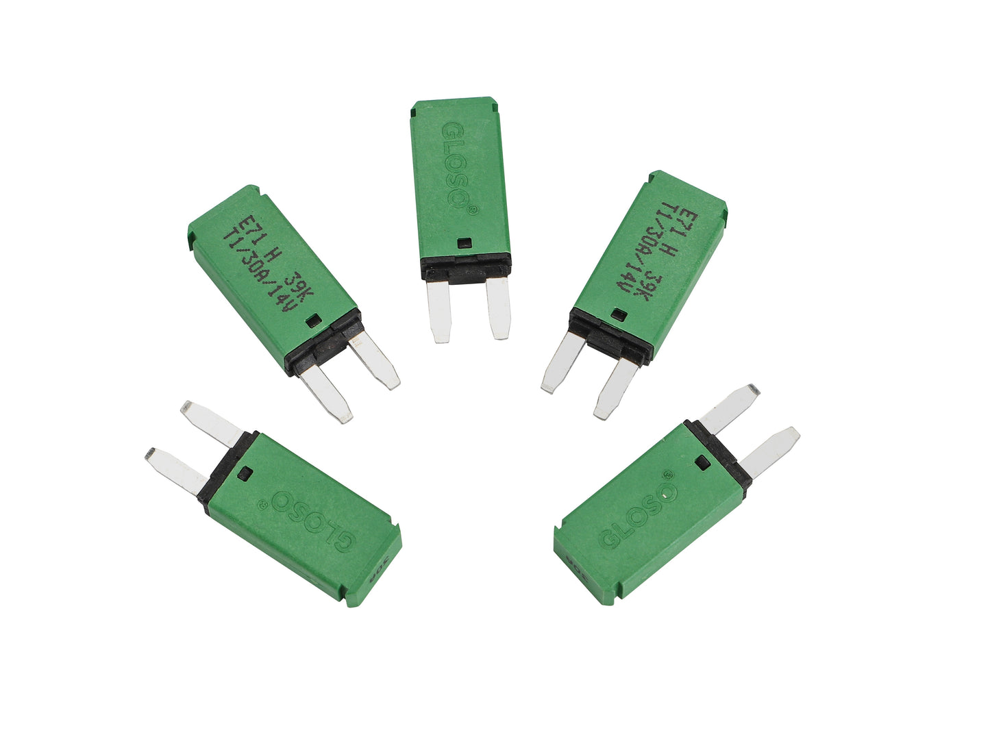 GLOSO E71 Auto (T1) Reset Mini ATM Circuit Breakers (5A-30A , 5 Pack)