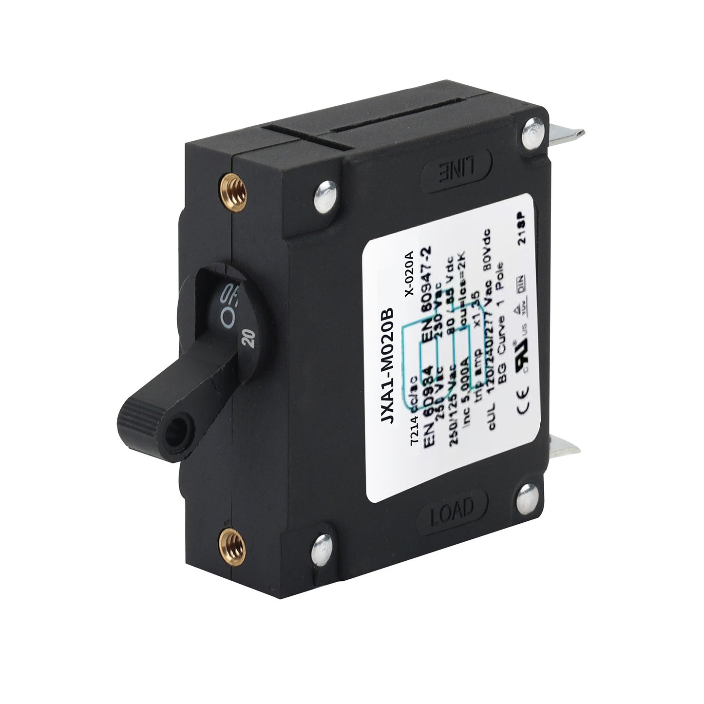 GLOSO J Type Hydraulic Magnetic Single Pole Circuit Breaker AC/DC Manual Reset Toggle Switch J1P