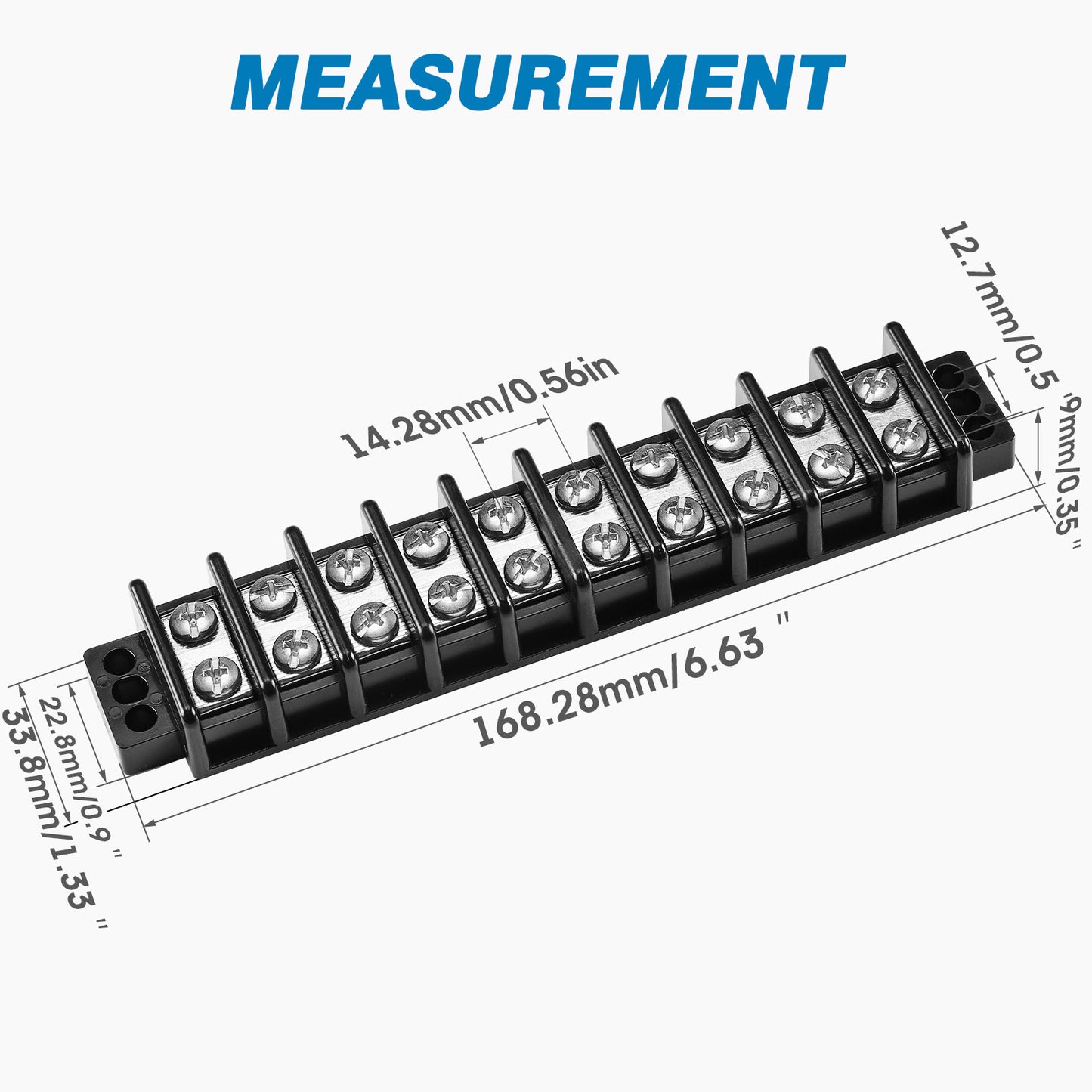 GLOSO Marine Grade Double Row Stainless Terminal Block