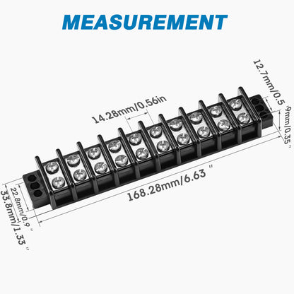 GLOSO Marine Grade Double Row Stainless Terminal Block