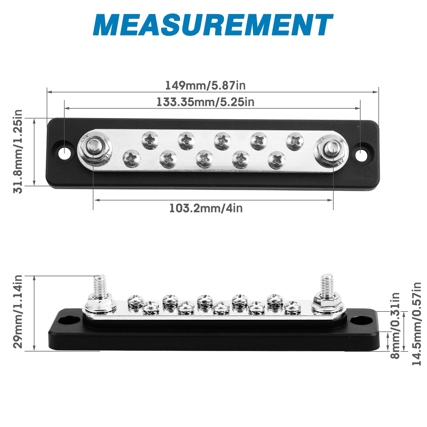 GLOSO Common Busbar Power Distribution Block Marine Grade BusBar