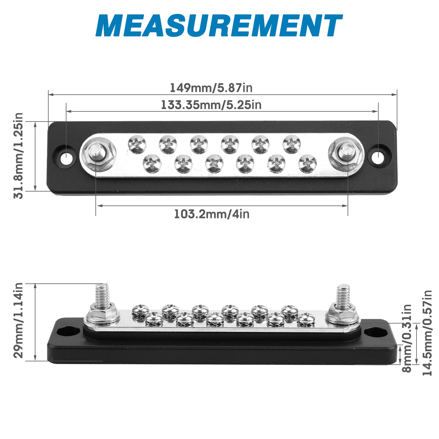 GLOSO Common Busbar Power Distribution Block Marine Grade BusBar