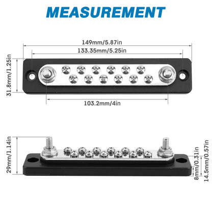 GLOSO Common Busbar Power Distribution Block Marine Grade BusBar