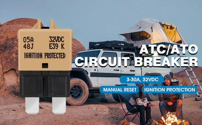 GLOSO E39 Manual (T3) Reset Low Profile ATC/ATO Circuit Breaker (3A-30A)
