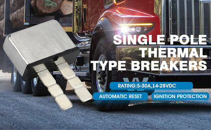 GLOSO E311 UCB Automotive Circuit Breaker, Type 1, Snap Off 3 Sections ATC Balde Terminal - MoTeC USA only
