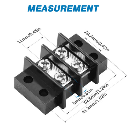 GLOSO Marine Grade Double Row Stainless Terminal Block