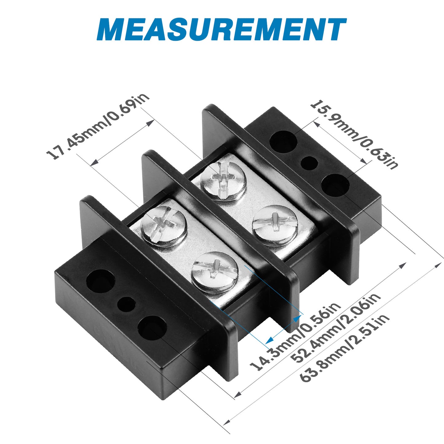 GLOSO Marine Grade Double Row Stainless Terminal Block