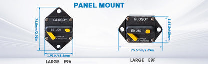 GLOSO E9F Circuit Breaker 90° Panel Mount