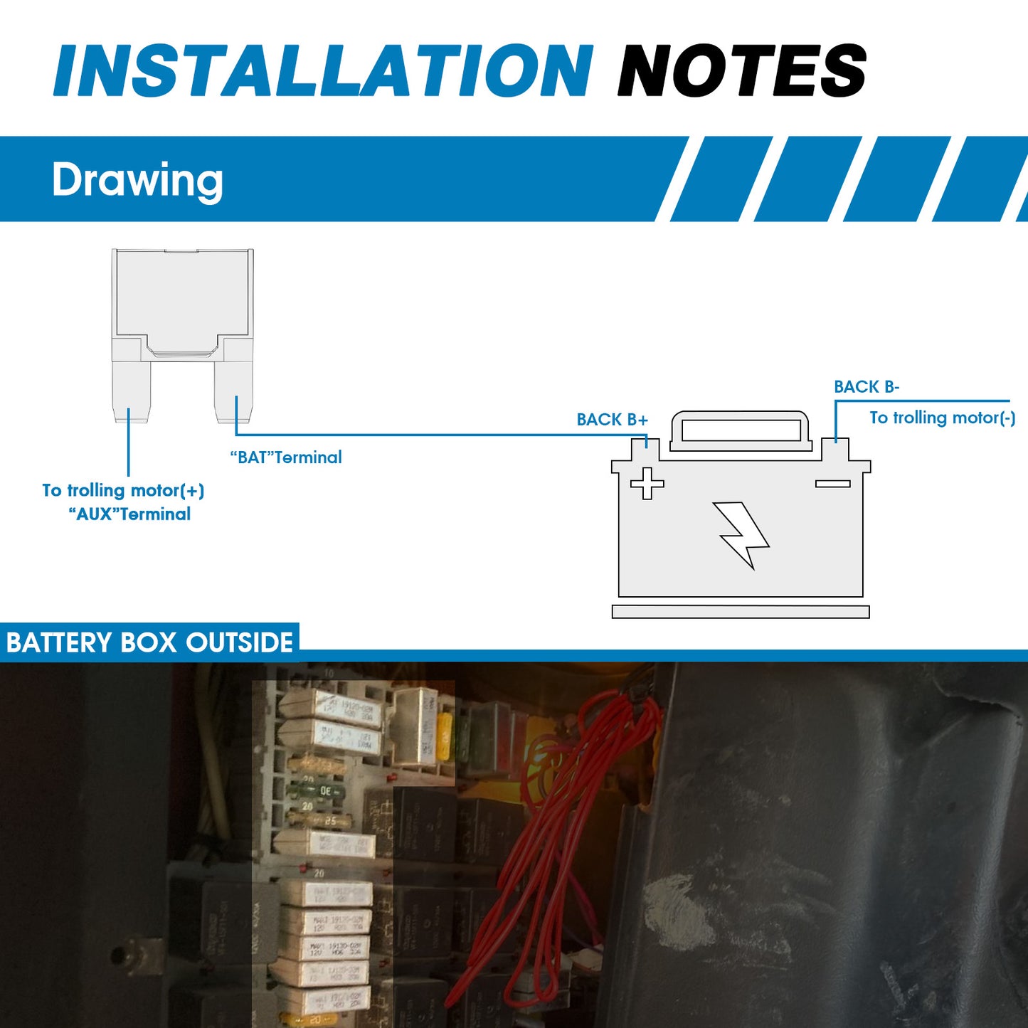 GLOSO E81 Long ATC Terminal (w/dimple) Circuit Breaker, T1 Auto Reset (10A-50A)