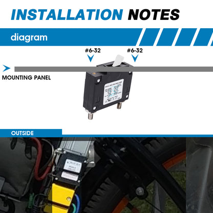 GLOSO A Type Hydraulic Magnetic Single Pole Circuit Breaker AC/DC Manual Reset Toggle A1P