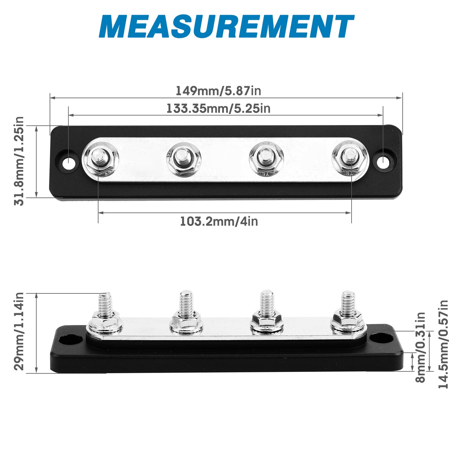 GLOSO Common Busbar Power Distribution Block Marine Grade BusBar