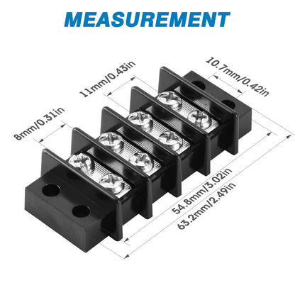 GLOSO Marine Grade Double Row Stainless Terminal Block