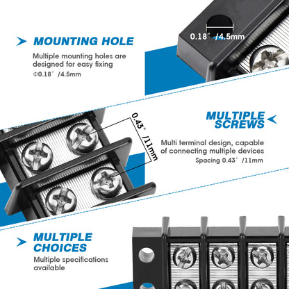 GLOSO Marine Grade Double Row Stainless Terminal Block