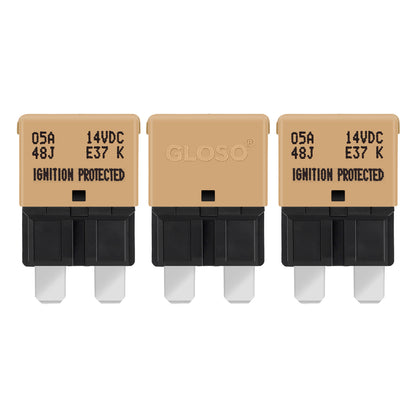 GLOSO E37 Auto (T1) Reset Low Profile ATC/ATO Circuit Breaker (3A-30A)