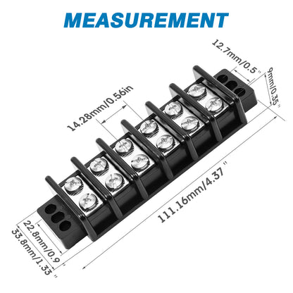 GLOSO Marine Grade Double Row Stainless Terminal Block