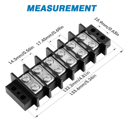 GLOSO Marine Grade Double Row Stainless Terminal Block